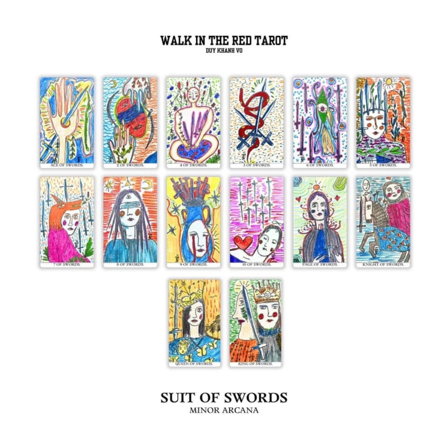 Walk In The Red Tarot by Duy Khanh Vo — Wooden Box Edition
