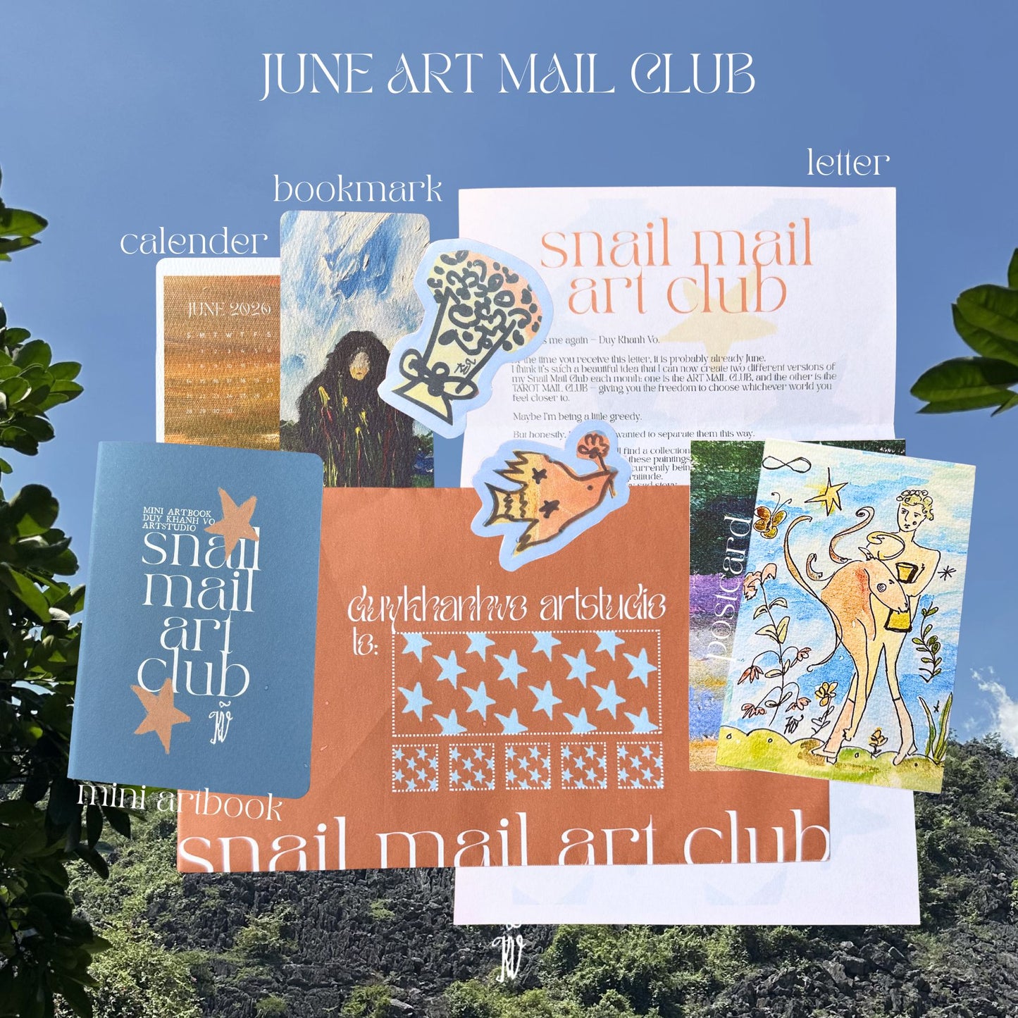 JUNE 2026 Snail Mail Club ✉️ Tarot Mail & Art Mail by Duy Khanh Vo | Handwritten Letters, Postcards, Tarot & Collectible Paper Goods