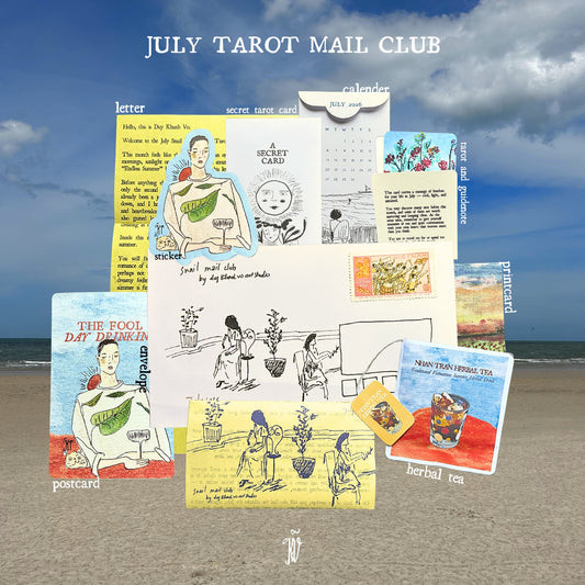 JULY 2026 MONTHLY SNAIL MAIL TAROT CLUB — JULY 2026, Tarot Mail by Duy Khanh Vo | Handwritten Letters, Postcards, Tarot & Collectible Paper Goods