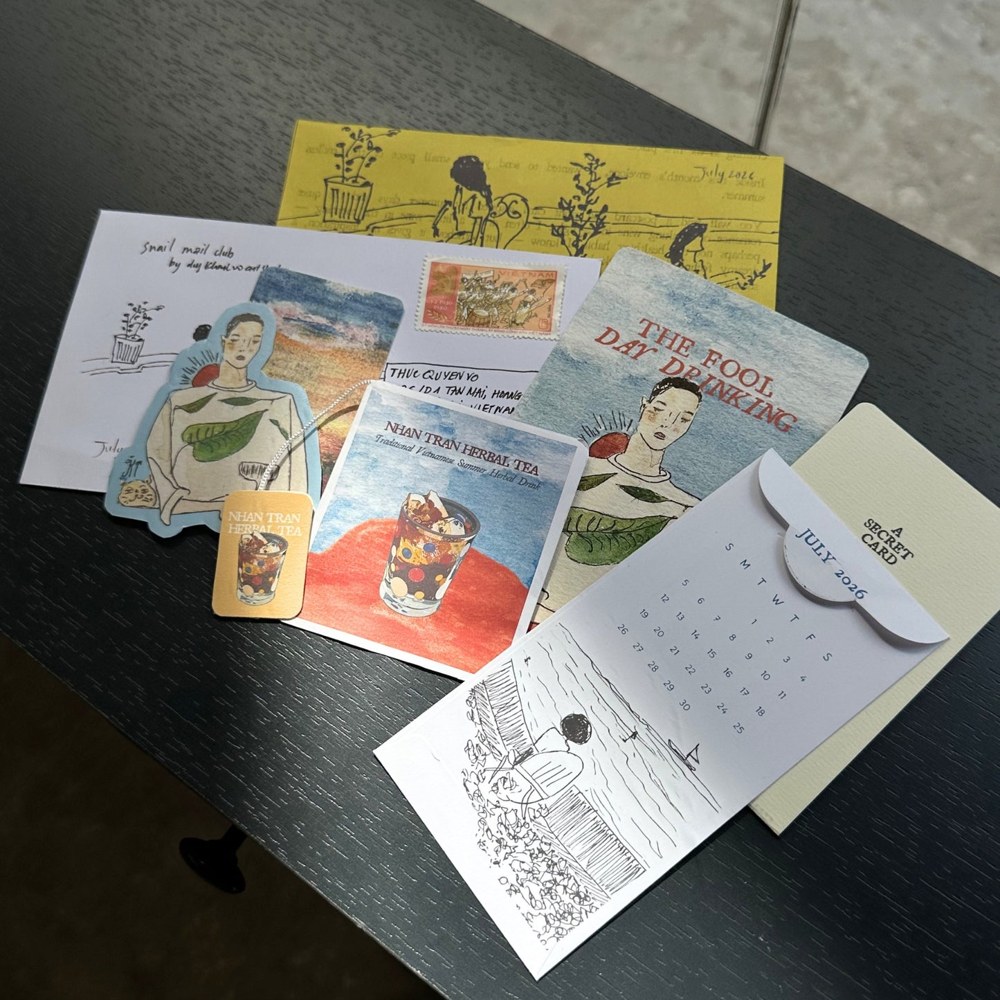 JULY 2026 MONTHLY SNAIL MAIL TAROT CLUB — JULY 2026, Tarot Mail by Duy Khanh Vo | Handwritten Letters, Postcards, Tarot & Collectible Paper Goods