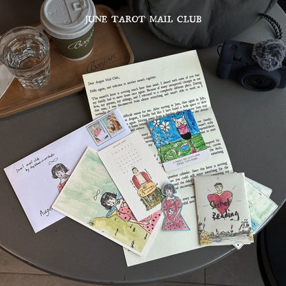 AUGUST 2026 MONTHLY SNAIL MAIL TAROT CLUB — HOME & NEW BEGINNINGS | Tarot Mail by Duy Khanh Vo | Handwritten Letters, Postcards, Oracle Cards & Lenormand Reading Kit
