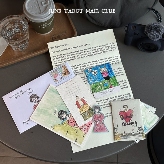 AUGUST 2026 MONTHLY SNAIL MAIL TAROT CLUB — HOME & NEW BEGINNINGS | Tarot Mail by Duy Khanh Vo | Handwritten Letters, Postcards, Oracle Cards & Lenormand Reading Kit