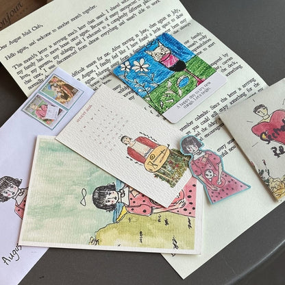 AUGUST 2026 MONTHLY SNAIL MAIL TAROT CLUB — HOME & NEW BEGINNINGS | Tarot Mail by Duy Khanh Vo | Handwritten Letters, Postcards, Oracle Cards & Lenormand Reading Kit