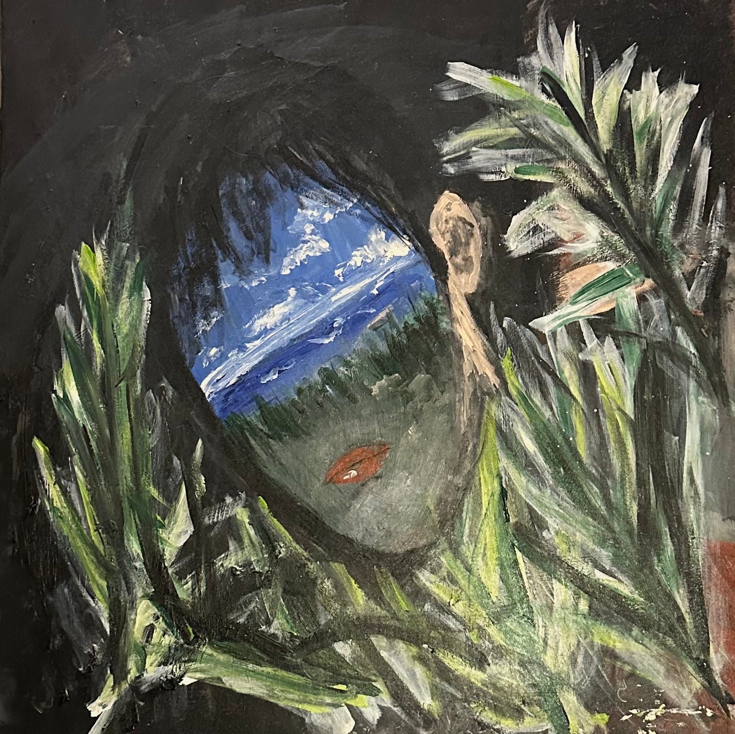 Sea Beyond Watch — The Hermit | Original Acrylic Painting on Canvas (60 × 60 cm)