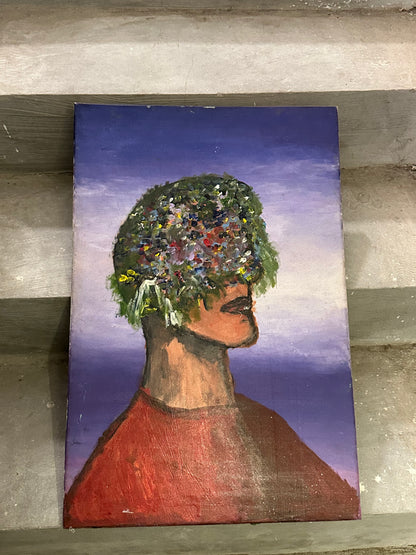 Head Earth — Myself | Original Acrylic Painting on Canvas (40 × 60 cm)