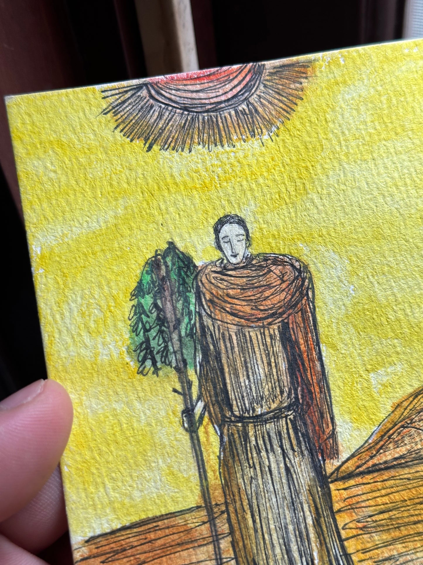 RARE — Quên Tarot: Page of Wands in Quy Nhon, Vietnam | Original Watercolor Painting on Art Paper (A6)