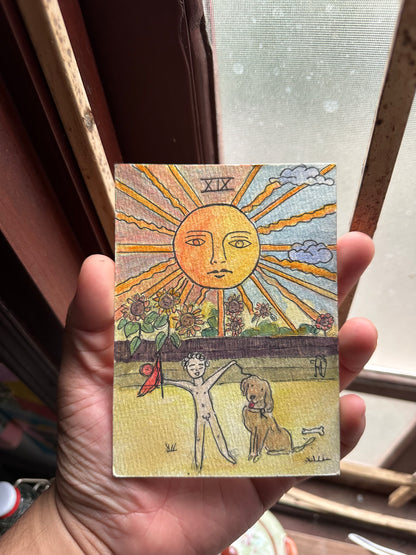 RARE — Quên Tarot: The Sun in Hoa Binh, Vietnam | Original Watercolor Painting on Art Paper (A6)