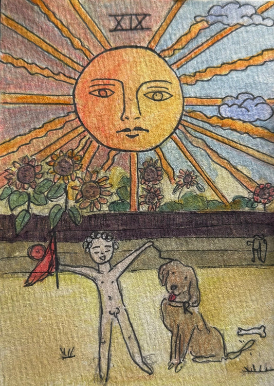 RARE — Quên Tarot: The Sun in Hoa Binh, Vietnam | Original Watercolor Painting on Art Paper (A6)