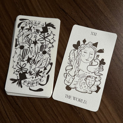 OLD DAY TAROT — Black & White Tarot Deck (82 Cards) by Duy Khanh Vo