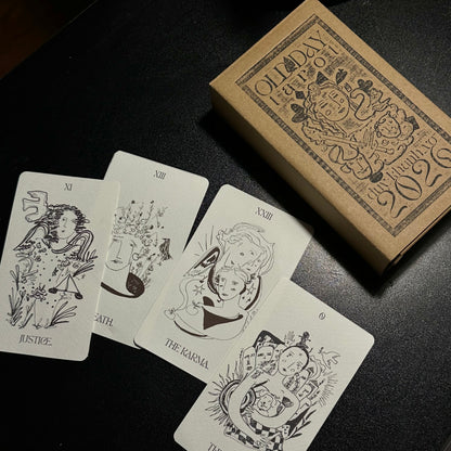 OLD DAY TAROT — Black & White Tarot Deck (82 Cards) by Duy Khanh Vo