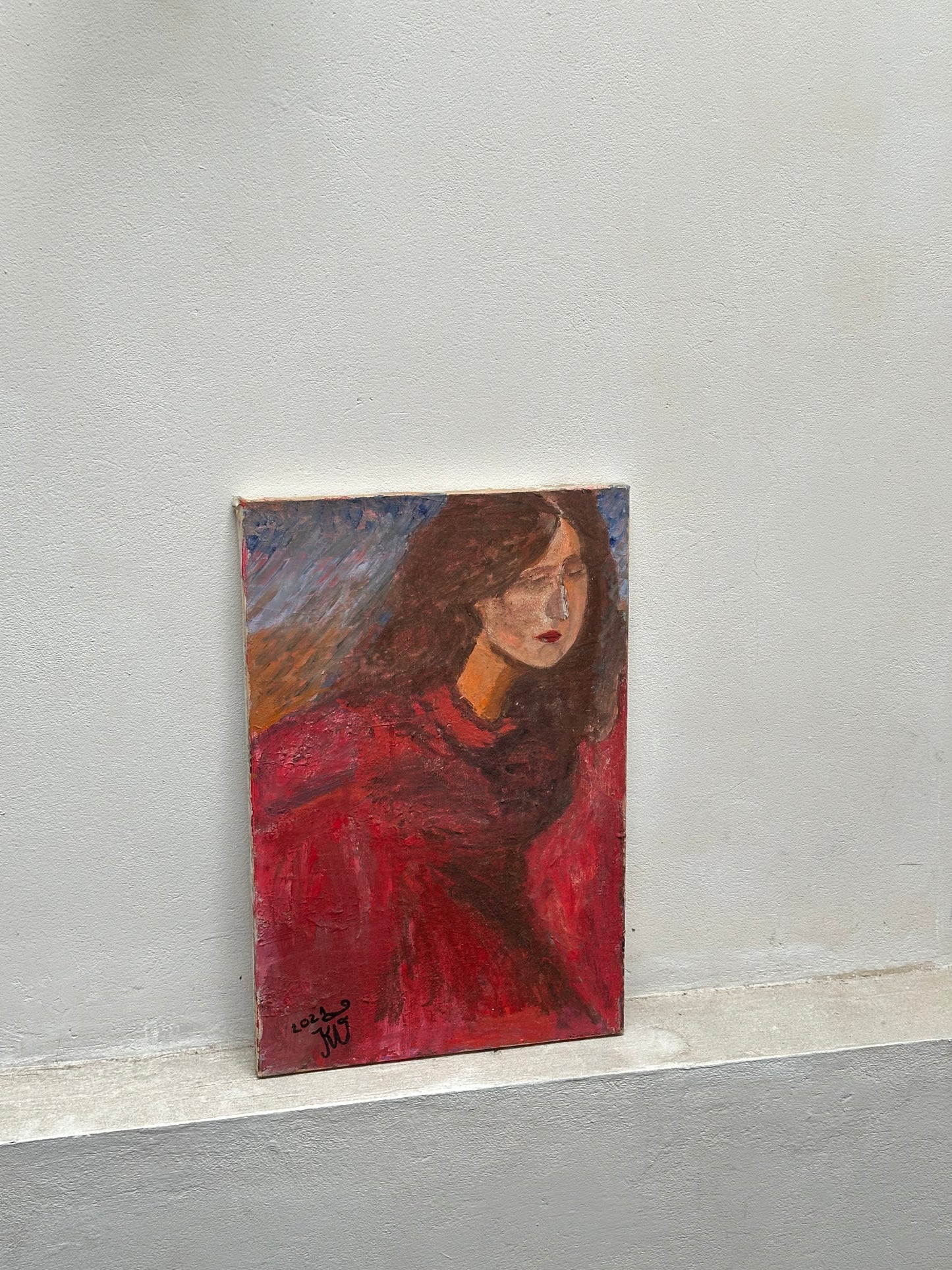 On The Go — The High Priestess | Original Acrylic Painting on Canvas (40 × 60 cm)