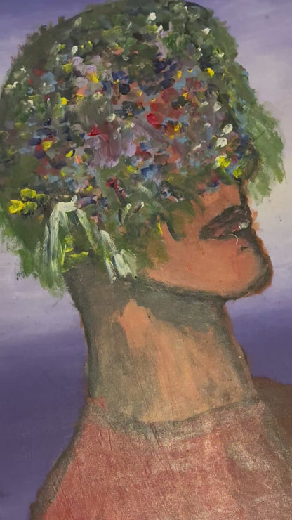 Head Earth — Myself | Original Acrylic Painting on Canvas (40 × 60 cm)